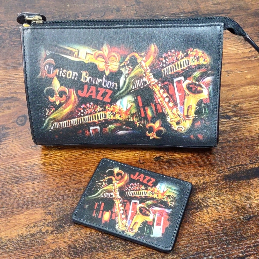 ICON Los Angeles "Bourbon Street Jazz" Leather Clutch Bag